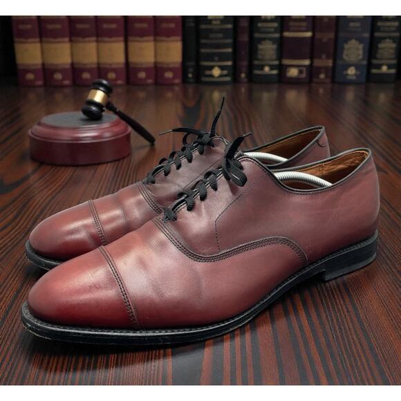 Allen Edmonds 5875 Park Avenue? Cap Toe Oxford Shoes Brown Leather Mens Size 12 main image 8